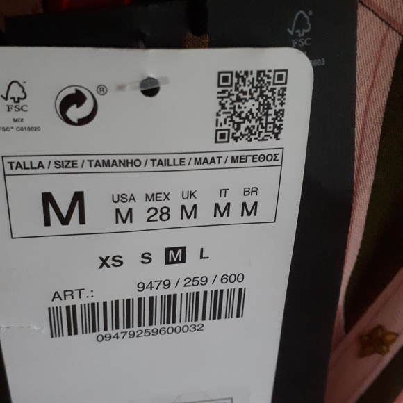 Zara Equestrian Scarf Print Mini Dress Sz M - Picture 6 of 6